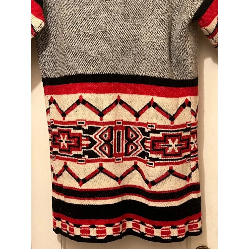 Maxsport Large Sweater Duster Tribal Open Ftont Pockets Soft Outdoor Long Sleeve - Picture 11 of 16